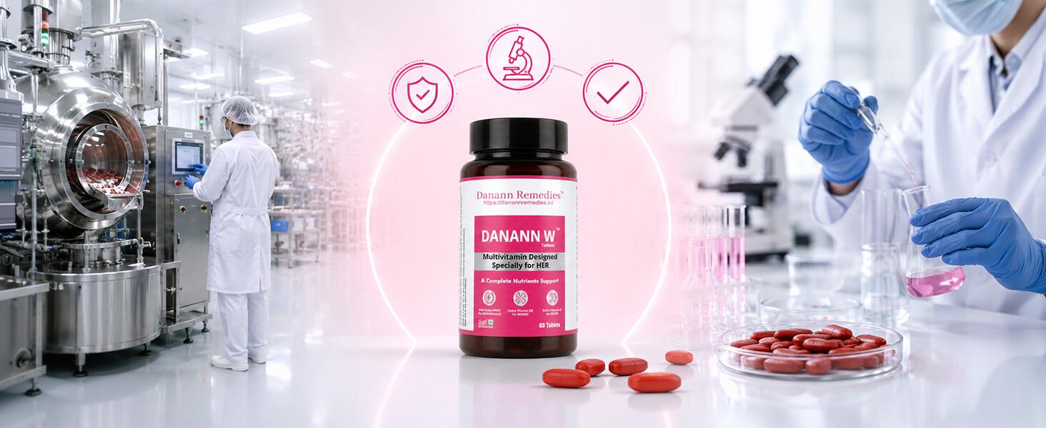 Danann W is made in a GMP-certified, FSSAI-approved facility with lab-tested purity
