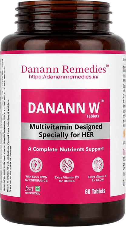 Danann W multivitamin bottle with 60 tablets